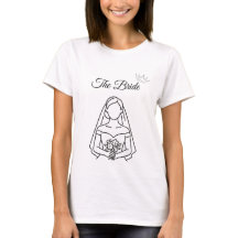 Die Braut - Minimalistisches Hochzeits-T-Shirt