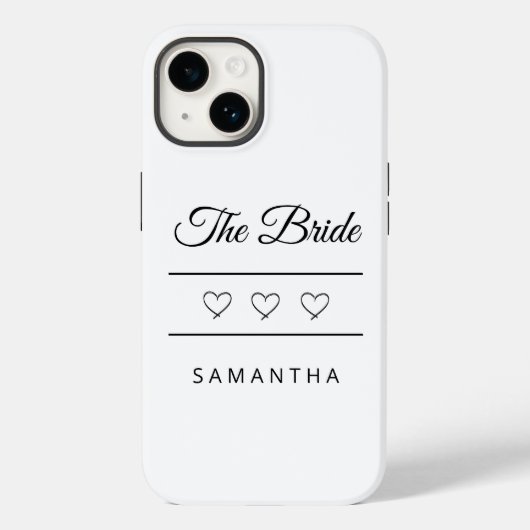 Die Braut Personalisiertes Hochzeitsdesign Case-Mate iPhone Hülle (Rückseite)
