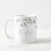 Die Braut Rustikaler Eukalyptus Kaffeetasse (Links)