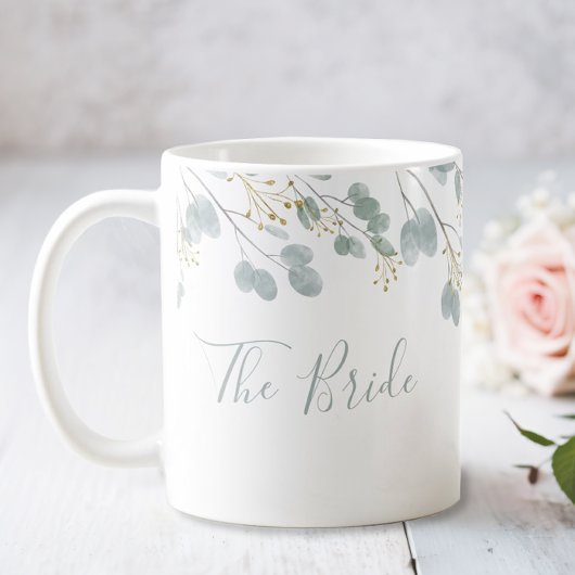 Die Braut Rustikaler Eukalyptus Kaffeetasse