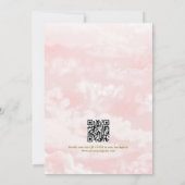 Die Braut schwebt auf Wolke Sieben QR Code Jungges Einladung (Rückseite)