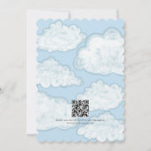 Die Braut schwebt auf Wolke Sieben QR Code Jungges Einladung (Rückseite)
