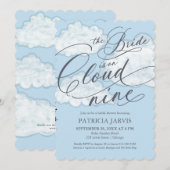 Die Braut schwebt auf Wolke Sieben QR Code Jungges Einladung (Vorne/Hinten)