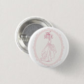 Die Braut – Spitze Junggesellinnen-Design mit Brau Button (Vorne & Hinten)