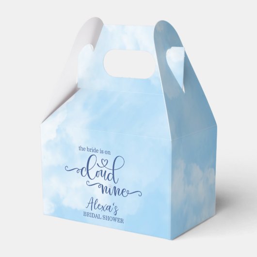 Die Braut steht auf Cloud 9 Geschenkschachtel (Rückseite)