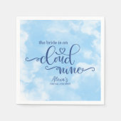 Die Braut steht auf Cloud 9 Paper Serviette (Vorderseite)
