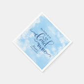 Die Braut steht auf Cloud 9 Paper Serviette (Ecke)