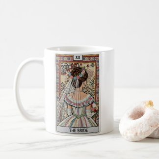Die Braut-Tarotkarte, Vintage, Garnkunst Kaffeetasse