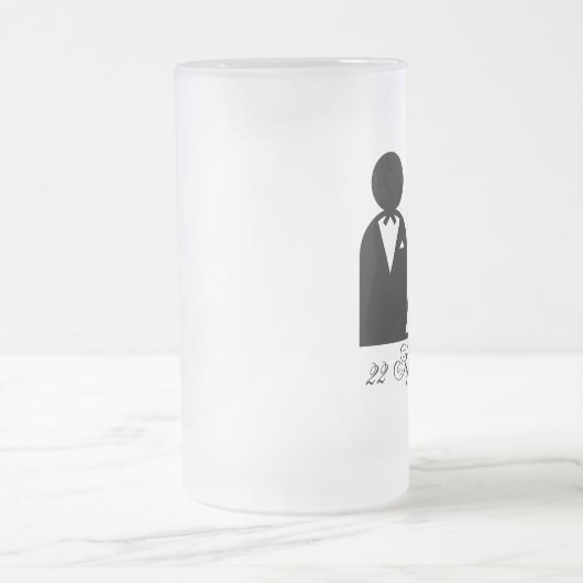 Die Braut u. der Bräutigam Mattglas Bierglas (Mittel)