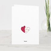 Die Braut und der Bräutigam schnitten den Hochzeit Karte (Rückseite)