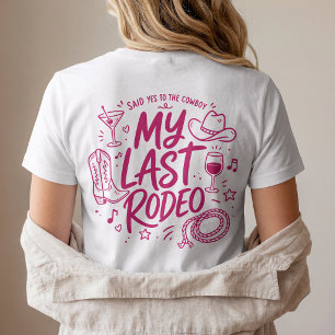 Die Braut Western Last Rodeo sagte Ja zum Cowboy Tri-Blend Shirt