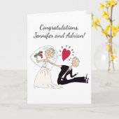 Die Braut will verheiratet zu werden. Karte (Gelbe Blume)