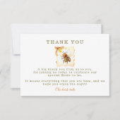 Die Braut zu Bienenhonigdusche Dankeskarte (Vorderseite)