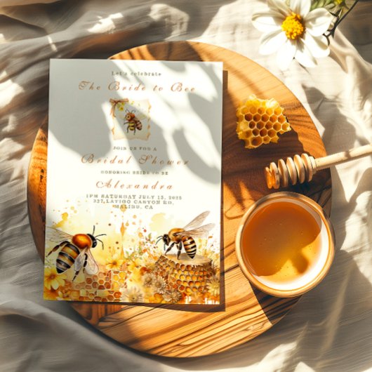 Die Braut zu Bienenhonigdusche Einladung