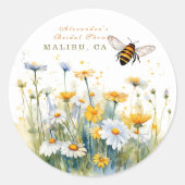 Die Braut zu Bienenstöckeln mit einer duftenden Aq Runder Aufkleber (Vorderseite)