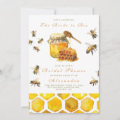 Die Braut zu Bienenwabendusche Einladung (Vorderseite)
