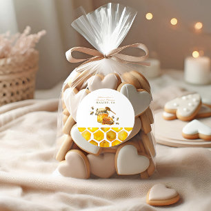 Die Braut zu Bienenwabendusche Runder Aufkleber