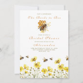 Die Braut zu Blütendusche Einladung (Vorderseite)