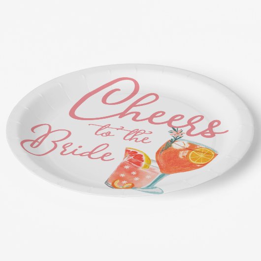 Die Brautdusche Pappteller (Schrägansicht)