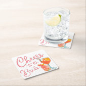 Die Brautdusche Rechteckiger Pappuntersetzer (Vor Ort)