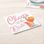 Die Brautdusche Rechteckiger Pappuntersetzer (angewinkelt)