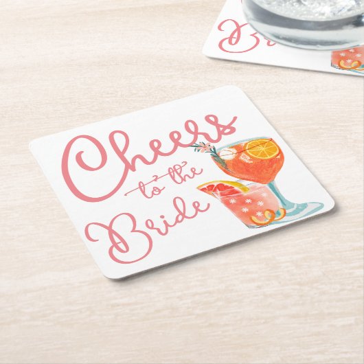 Die Brautdusche Rechteckiger Pappuntersetzer (angewinkelt)