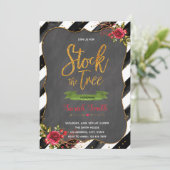 Die Brautduscheinladung halten Einladung (Stehend Vorderseite)