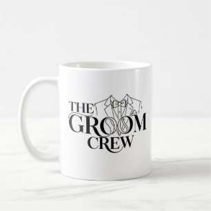 Die Brautführer-Crew Elegante Tuxedo-Hochzeitsge Kaffeetasse