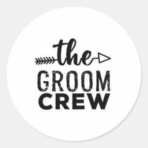 Die Bräutigam-Crew Runder Aufkleber
