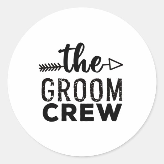 Die Bräutigam-Crew Runder Aufkleber (Vorderseite)