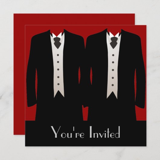 Die Bräutigame Einladung (Vorne/Hinten)