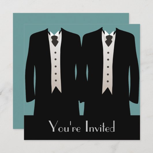 Die Bräutigame Einladung (Vorne/Hinten)