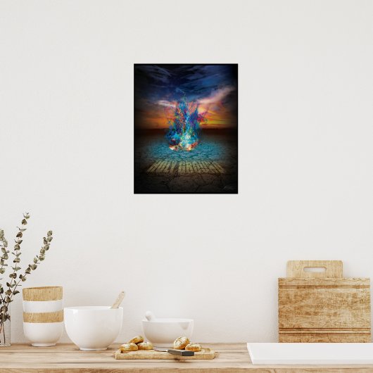 Die brennende Bush-Leinwand Poster (Küche)