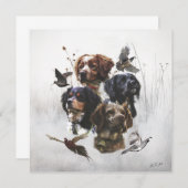 Die Bretagne-Spaniels, die Vogeljagdsaison (Vorne/Hinten)