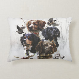 Die Bretagne-Spaniels, die Vogeljagdsaison Dekokissen