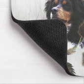 Die Bretagne-Spaniels, die Vogeljagdsaison Mousepad (Ecke)