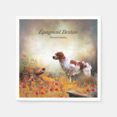 Die Bretagne-Spaniels, die Vogeljagdsaison Serviette (Vorderseite)