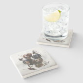 Die Bretagne-Spaniels, die Vogeljagdsaison Steinuntersetzer (Seitenansicht)