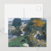 Die bretonische Hirtin von Paul Gauguin Postkarte (Vorne/Hinten)