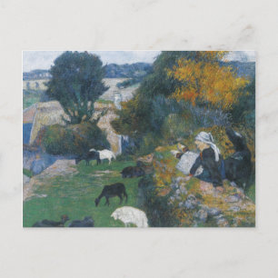 Die bretonische Hirtin von Paul Gauguin Postkarte