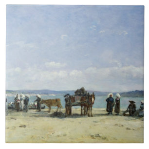 Die bretonischen Ehefrauen der Fischer, 1870-73 Fliese