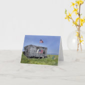 Die Bretterbude von Long Beach Insel Karte (Gelbe Blume)