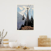 Die Brevent-Seilbahn Chamonix Mont-Blanc Frankreic Poster (Küche)
