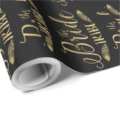 Die Bribe Stamm Modernes Gold Text Muster Geschenkpapier (Rolleneckpunkt)