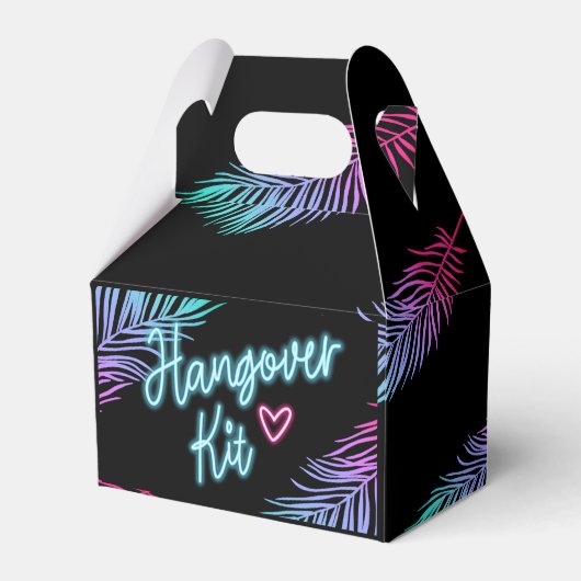 Die "Bride Blue & Pink Tropical Bach Fevor Box" Geschenkschachtel (Vorderseite)