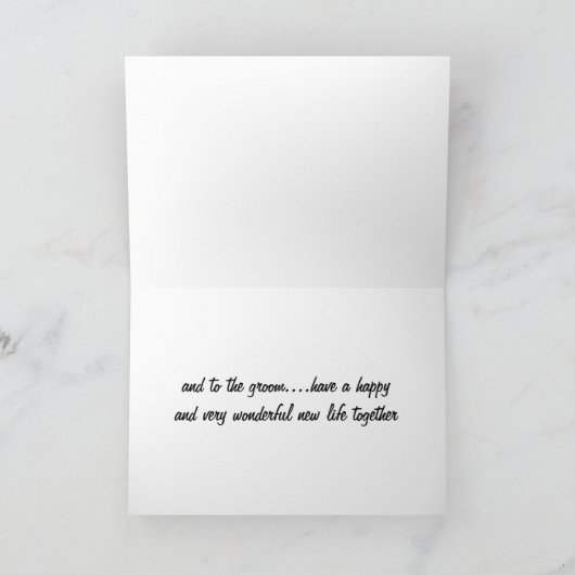 DIE BRIDE-DIE-DAUGHTER-WEDDING KARTE (Innenseite)