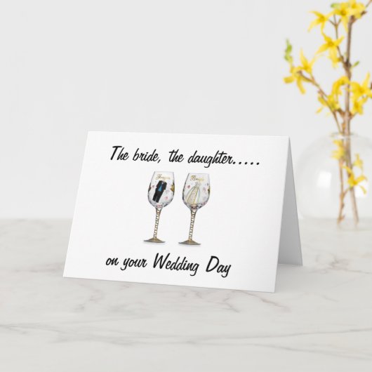 DIE BRIDE-DIE-DAUGHTER-WEDDING KARTE (Gelbe Blume)