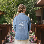 Die Bride Mrs. Jeansjacke<br><div class="desc">Herrliche Denim-Jacke. Ideal für Fotos mit dem Brautparty!</div>