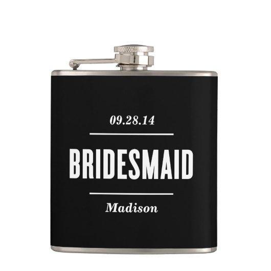 Die Bridesmaid | Hochzeitsflasche Flachmann (Vorderseite)