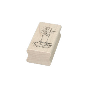 die Briefmarke der Kerzenhalle Gummistempel